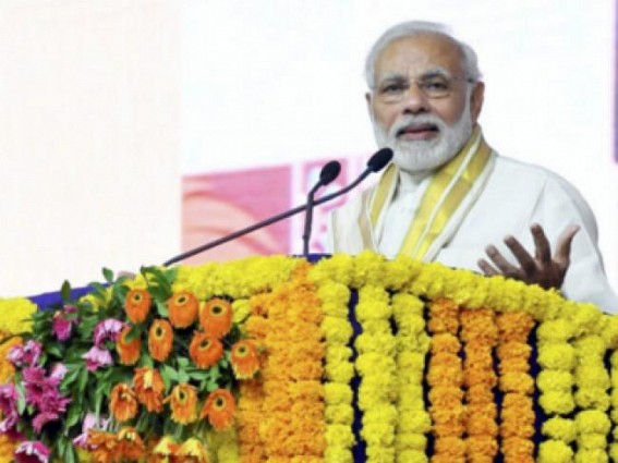 Modi flags off development projects in Karnataka Modi flags off development projects in Karnataka