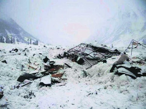 Avalanche damages 30 houses in J&K Avalanche damages 30 houses in J&K