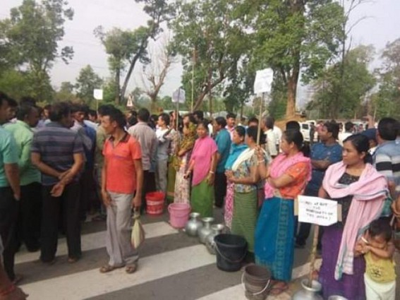 Water scarcity hits Birchandra Manu Water scarcity hits Birchandra Manu