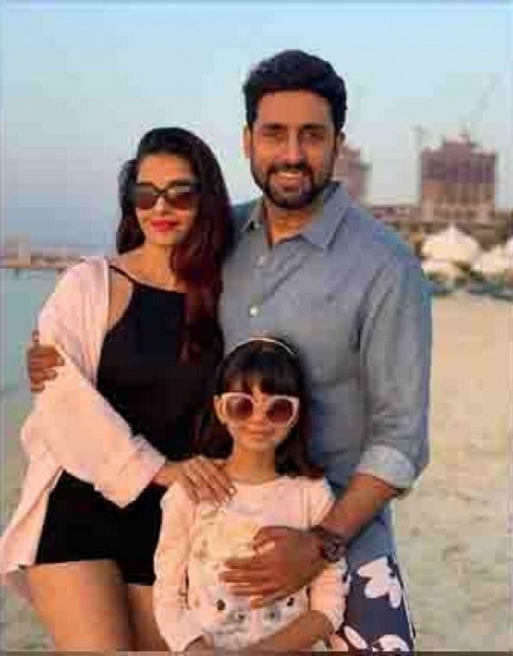 Abhishek spends pool time with Aishwarya, Aaradhya