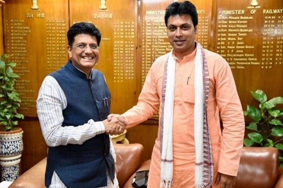Tripura CM greets Union Railway Minister on his birthday