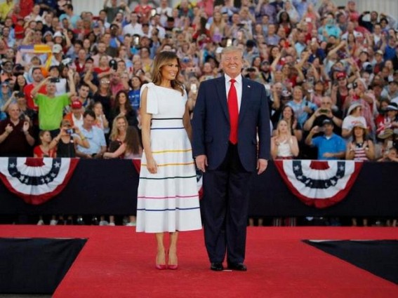 Trump hails US military in Independence Day speech