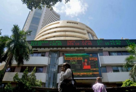 Sensex marginally high, Nifty above 12,100
