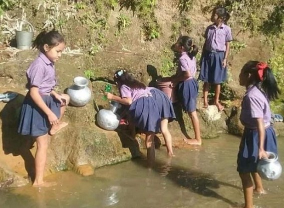 HIRA's Tripura : School students forced to collect water for Mid-Day meals in ADC areas HIRA's Tripura : School students forced to collect water for Mid-Day meals in ADC areas