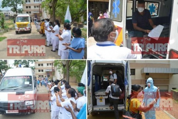 Tripura Govt scores major success as State finally freed from Corona Cases ! TSR Jawan wins over Virus : Health Employees Congratulate him by clapping, released from hospital