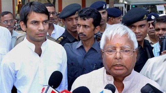 Lalu Prasad angry over Tej Pratap's remark on Raghuvansh