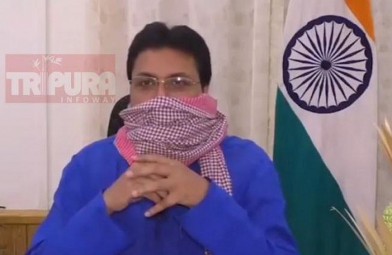 COVID-19 : Tripura CM urged public to use â€˜Jal-Gamchaâ€™ as state has mask-crisis  