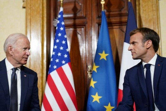 Biden meets Macron, seeks to rebuild trust Biden meets Macron, seeks to rebuild trust