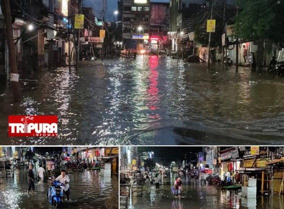 SMART City ? No ‘Water-Logging’ from 2019 ? Agartala City Paralyzed after few drops of Rain : Public crossed through knee-level Dirty Wate SMART City ? No ‘Water-Logging’ from 2019 ? Agartala City Paralyzed after few drops of Rain : Public crossed through knee-level Dirty Wate