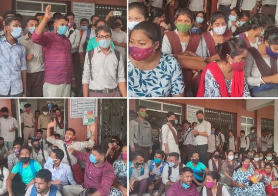 D. El. Ed Students gherao Education Dept demanding Completion of Exams at the Earliest : Students are unable to Prepare for TET Exams due to Pending Exams, Session Ending Deadline was in July Month