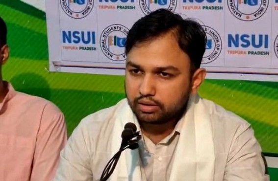 NSUI General Secretary Anushesh Sharma arrived in Tripura NSUI General Secretary Anushesh Sharma arrived in Tripura