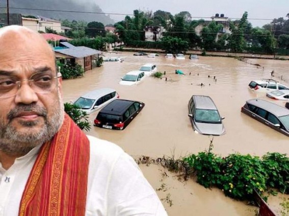 Shah to visit rain hit Uttarakhand today, will review situation Shah to visit rain hit Uttarakhand today, will review situation