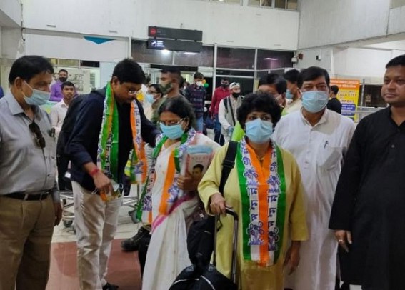Dozens of Trinamool heavyweight Leaders, 10 MPs, Ministers in Tripura after 6 Trinamool Activists and Car Driver were Arrested by Biplab Deb Govt : Say, 'A Total Jungle Raj in Tripura' Dozens of Trinamool heavyweight Leaders, 10 MPs, Ministers in Tripura after 6 Trinamool Activists and Car Driver were Arrested by Biplab Deb Govt : Say, 'A Total Jungle Raj in Tripura'