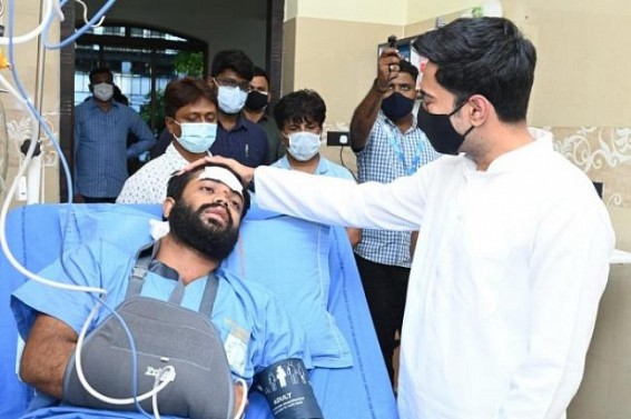 BJP's brutal Attack on TMC : Abhishek Banerjee met injured Subhankar Debnath 