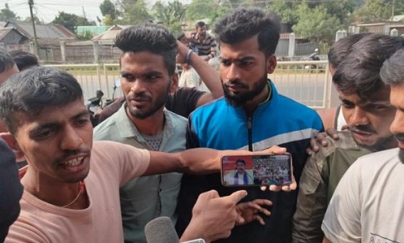 Ghar Ghar Rojgar  (!) TSR job scam erupted heavy resentment among TSR Job aspirants, deprived candidates Protested at Tripura High Court