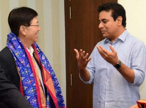 KTR pitches Telangana to Foxconn