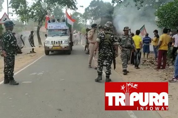 BJP’s Attacks Continue on Congress’s ‘Bharat Jodo’ programs in Tripura : BJP raised ‘Bharat Mata Ki Jay’ slogan after burning firecrackers, disturbing at Congress’s Rally in Bishalgarh BJP’s Attacks Continue on Congress’s ‘Bharat Jodo’ programs in Tripura : BJP raised ‘Bharat Mata Ki Jay’ slogan after burning firecrackers, disturbing at Congress’s Rally in Bishalgarh