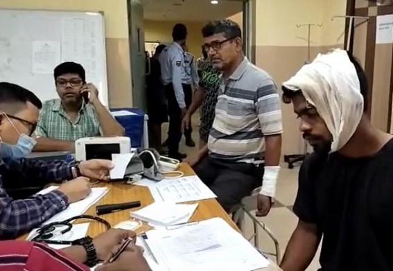 BJP’s Sushashan : CPI-M Youth worker was severely beaten up by BJP goons in Khowai