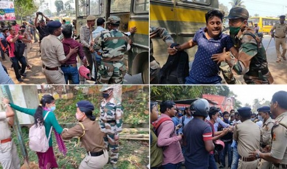 Biplab Deb’s Goonda-Raj: TET Qualified Unemployed Youths Arrested after they reached Secretariat to meet CM Biplab Deb: Arrested Youths Raised Slogan, ‘Tripura Govt Hay Hay’ Biplab Deb’s Goonda-Raj: TET Qualified Unemployed Youths Arrested after they reached Secretariat to meet CM Biplab Deb: Arrested Youths Raised Slogan, ‘Tripura Govt Hay Hay’