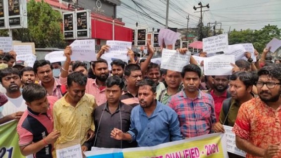 Education Minister Ratan lal Nath and Former CM Biplab Deb’s different statements at different times about Teachers’ recruitment pushed TET qualified teachers on the street to organise protests