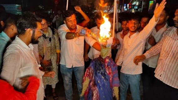 Congress protests over Smriti Irani's remark against Sonia Gandhi