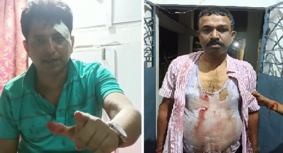 Violent Attacks on Common men, Police by BJP backed miscreants during idol immersion in Belonia Violent Attacks on Common men, Police by BJP backed miscreants during idol immersion in Belonia
