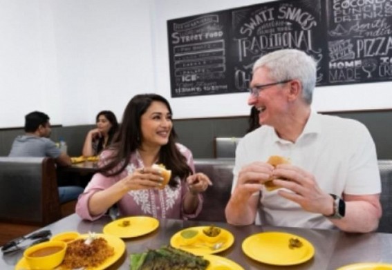 Tim Cook relishes vada pav with 'Dhak Dhak' sensation Madhuri