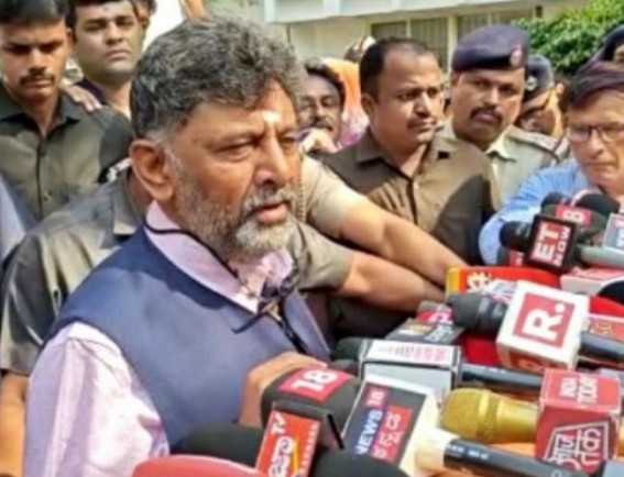 Shivakumar leaves for Delhi, says party is his 'God' Shivakumar leaves for Delhi, says party is his 'God'