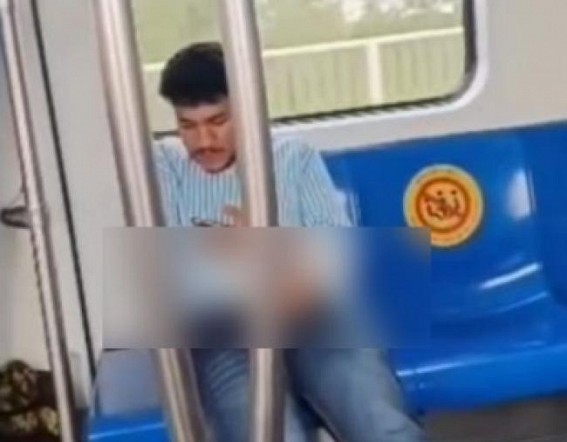 Police seek public help to identify man caught in obscene act in Delhi metro Police seek public help to identify man caught in obscene act in Delhi metro