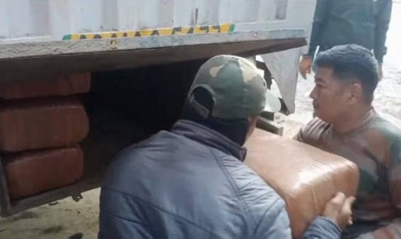 160 Kg Ganja worth Rs. 16 lakhs seized by Ambassa Police : Driver escaped