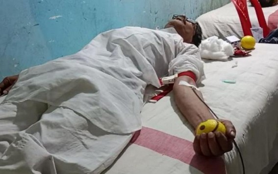 Blood Donation marked Maha-Astami at Swasti market