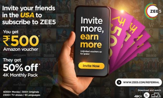 Refer your USA friends to ZEE5 Global & win rewards together! Refer your USA friends to ZEE5 Global & win rewards together!