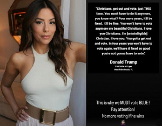 Eva Longoria makes blunt appeal to vote for Democrats: No more voting if Trump wins Eva Longoria makes blunt appeal to vote for Democrats: No more voting if Trump wins