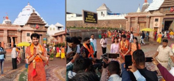 'Gadar' actor Utkarsh Sharma seeks blessings at Jagannath Temple