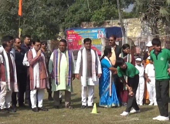 ‘Khelo Tripura’ event inaugurated by Social Welfare and Social Education Minister at Khudiram Basu English Medium school