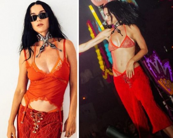 Katy Perry makes a bold statement with her dress Katy Perry makes a bold statement with her dress