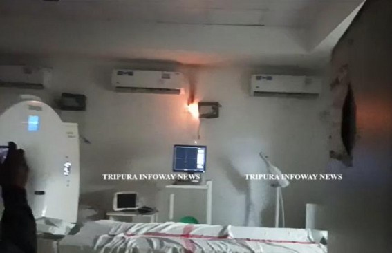 Fire Ignited at GB Hospital Trauma Center ; Tension Sparked