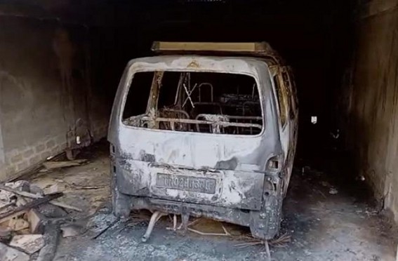 BJP Booth Office Burnt by Miscreants in Dharmanagar : BJP condemned, Police finding cause of fire