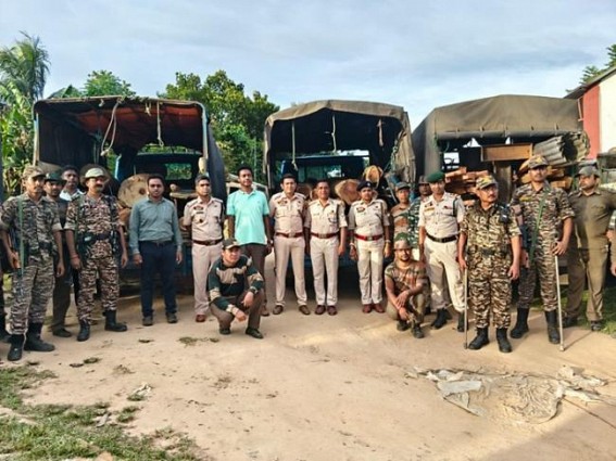 Illegal Wood Cutting Racket Busted by Bishalgarh Police