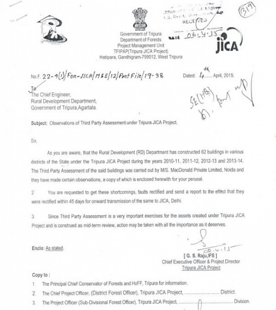 JICA massive corruption : Tripura's Lame duck RD Ministry brings shame to the State again; Foreign money being siphoned out, Statewide embezzlements JICA massive corruption : Tripura's Lame duck RD Ministry brings shame to the State again; Foreign money being siphoned out, Statewide embezzlements