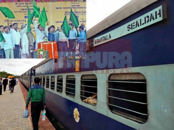 After reaching Delhi & Kolkata, Express-Trains may bring more colours for Tripura people as the next Railway-budget is about Rs. 1.30 lakh crores : More Rs. 7,000 crores investment for Northeast After reaching Delhi & Kolkata, Express-Trains may bring more colours for Tripura people as the next Railway-budget is about Rs. 1.30 lakh crores : More Rs. 7,000 crores investment for Northeast