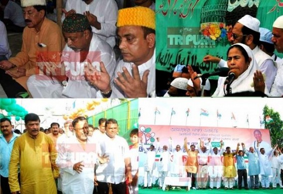 NARADA’s Rs 20 lakhs bribe taker Mukul Roy led TMC eyes minority votebank, leaders turn 'Devout Muslim' for a day : TMC drama evokes laughter, leaders utter ‘Salam’! ‘Adab’! Sudip, Ratan promise ‘Mamata will show Jannat (heaven) to minorities NARADA’s Rs 20 lakhs bribe taker Mukul Roy led TMC eyes minority votebank, leaders turn 'Devout Muslim' for a day : TMC drama evokes laughter, leaders utter ‘Salam’! ‘Adab’! Sudip, Ratan promise ‘Mamata will show Jannat (heaven) to minorities