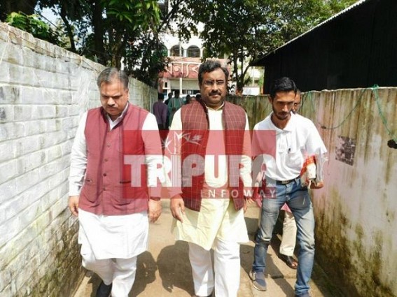 Ram Madhab arrives in Tripura Ram Madhab arrives in Tripura