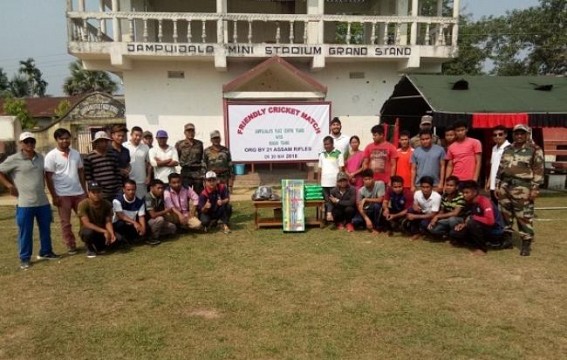 Assam Rifles organized Cricket match at Jamuijala Assam Rifles organized Cricket match at Jamuijala