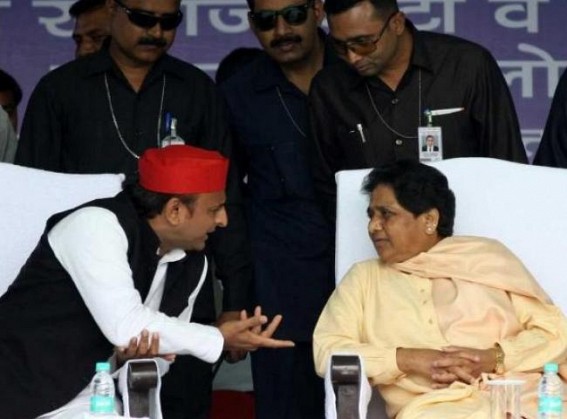 Akhilesh anti-Muslim, Mulayam in cahoots with BJP: Mayawati Akhilesh anti-Muslim, Mulayam in cahoots with BJP: Mayawati