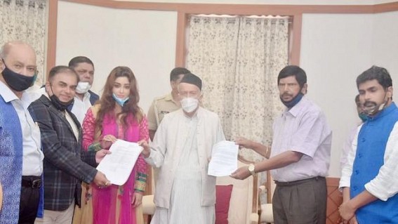 Payal Ghosh meets Maharashtra governor seeking Y category security Payal Ghosh meets Maharashtra governor seeking Y category security