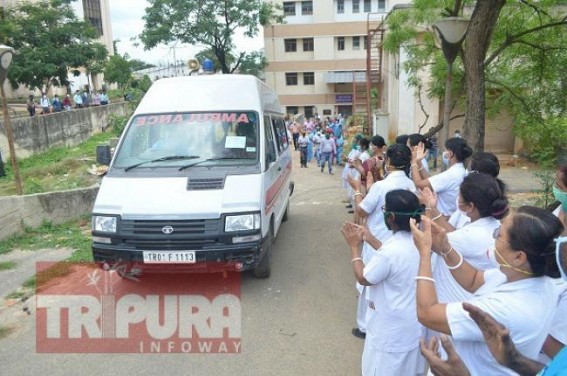 Tripura State Rifles (TSR) Jawan defeats COVID19 : Released from hospital Fit & Healthy, 14 days institutional quarantine to be followed as per norms Tripura State Rifles (TSR) Jawan defeats COVID19 : Released from hospital Fit & Healthy, 14 days institutional quarantine to be followed as per norms