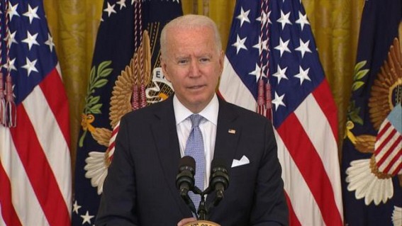 Biden urges unvaccinated Americans to get a jab Biden urges unvaccinated Americans to get a jab
