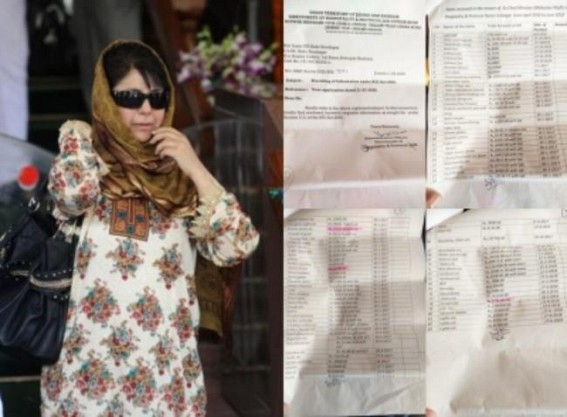 Mehbooba as CM spent Rs 82L in 6 months; once Rs 28L a day: RTI Mehbooba as CM spent Rs 82L in 6 months; once Rs 28L a day: RTI
