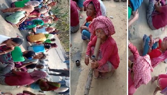 No Electricity, No Water : Locals blocked Assam-Agartala National Highway No Electricity, No Water : Locals blocked Assam-Agartala National Highway